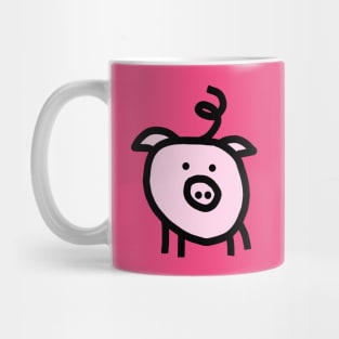 Cute Pink Pig Graphic Art Mug